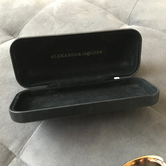 Alexander McQueen 4241/S Havana Cat Eye Sunglasses Tortoise Frames w/ Studs - Picture 12 of 12